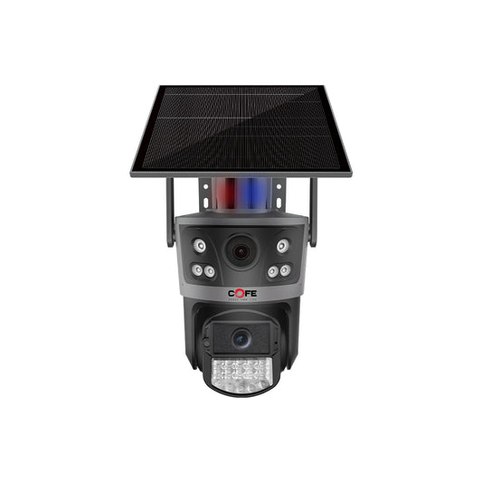 COFE 24x7 Recording 4G Solar Security Camera, 15 Days Backup, 6MP Dual Lens PTZ CCTV Camera, SIM Support, 10X Zoom, AI Detection, Color Night Vision & Two-Way Audio